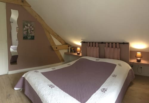 Chambre double, Le Rabelais, gîte, chaumières du chêne, Pouillé, 
Loir-et-Cher