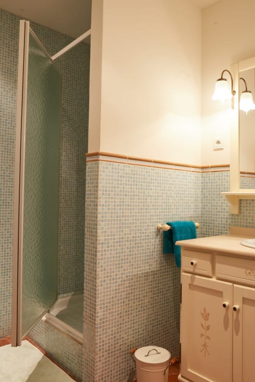 salle de bain avec douche