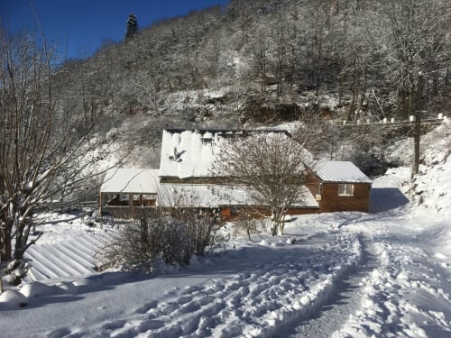  Espace Spa Jacuzzi entrée et terrasse privative, jardin privatif, grand lit double, lumineuse, bordée d'un torrent directement sur la terrasse, vue direct sur la nature, sans voisins, en Aubrac, grand lit double, chambres, hotel en Aubrac , en Aveyron, coin bureau, télétravail, tv et wifi haut débit, salle de bain douche à l'italienne refaite en 2023,  4 personnes.  Espace barbecue frigo réfrigérateur viande d' Aubrac  Chambre cocooning tranquille, vue sur la nature, et torrent d'Aubrac en Aveyron séjour chambre d'hôtes aubrac Aveyron nature 12 neige ski hotel hébergement authentique plateau aubrac randonnée éco écologique hôtels atypique, montagne campagne original logement rivière truites vaches buron laguiole nasbinals cascade du deroc transhumance original.repas pension Plateau dinatoire pour deux personnes