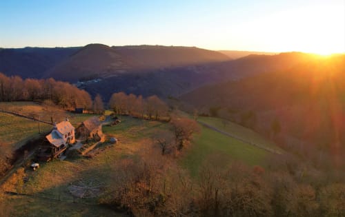 Coucher de soleil dans la vallée