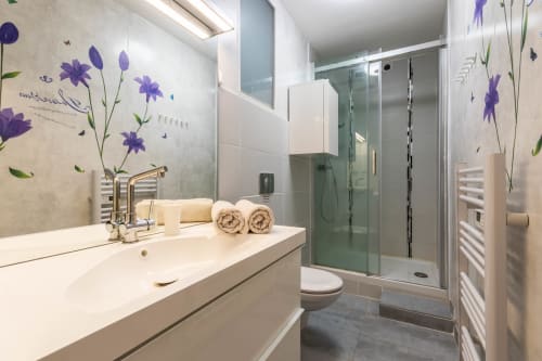 Bathroom with large shower, Flopré, chambre d'hôte, gîte de France, Flocourt.