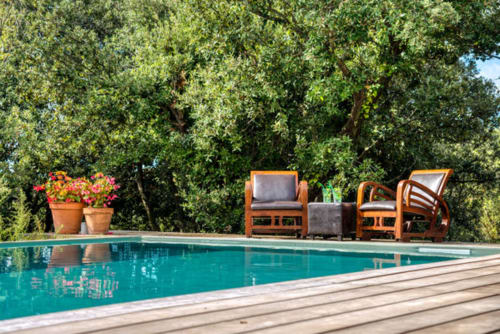 Location avec piscine, familiale, Ecolodge joy, au petit paradis, séjour haute-languedoc, Velieux.