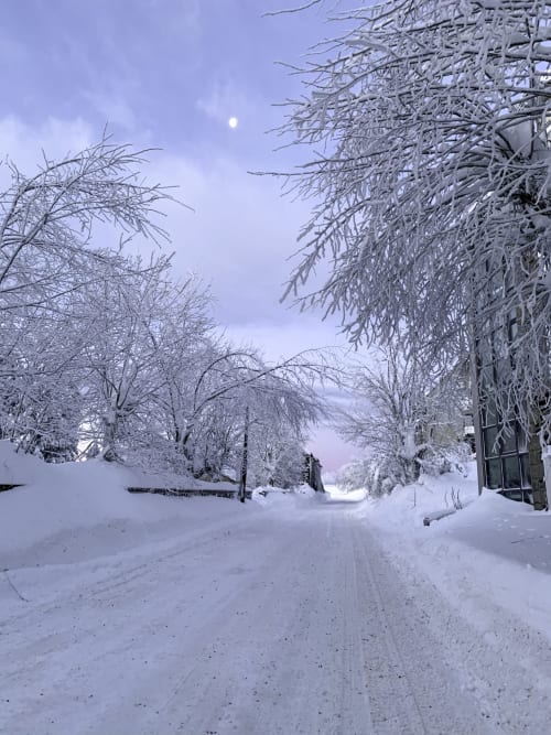 Neige en hiver à la Domerie