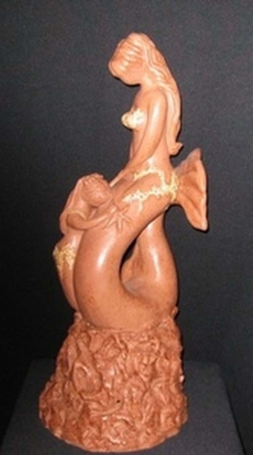 sirène en terre cuite-cours sculpture-mas de Cyjelac