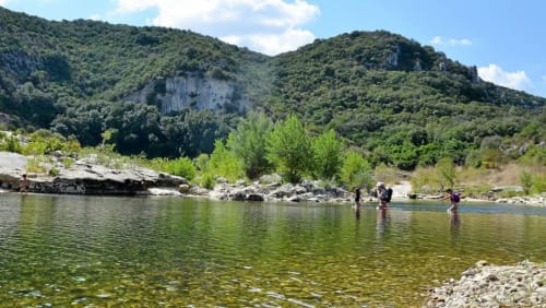 baignade en rivière-Cèze-Cyjelac-Gard