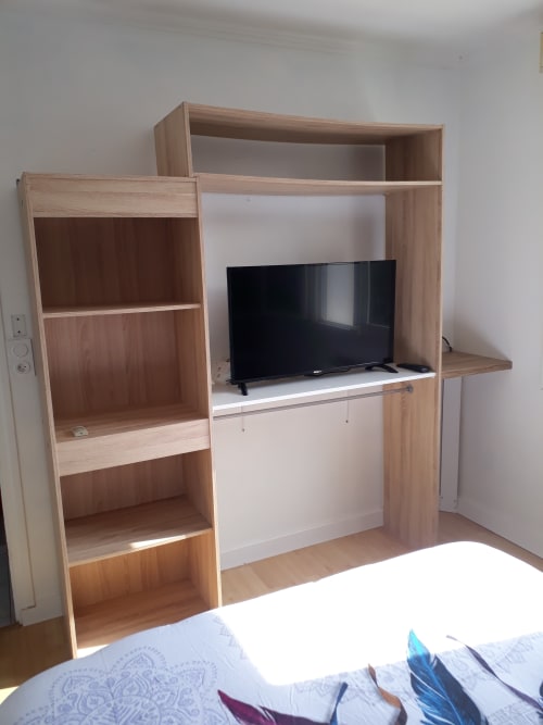 Chambre double avec télé - vacances Santec Finistère - Les quatre vents 