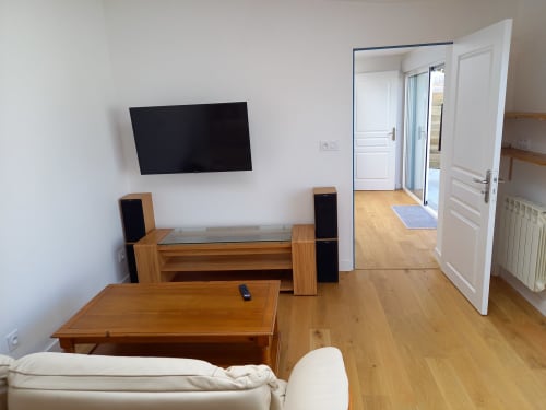 Salon moderne - location petit appartement 2 personnes - Santec Bretagne - Les quatre vents 