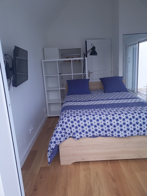 Grande chambre avec terrasse privée - Santec Bretagne - plage à proximité - séjour 2 personnes - Les quatre vents 