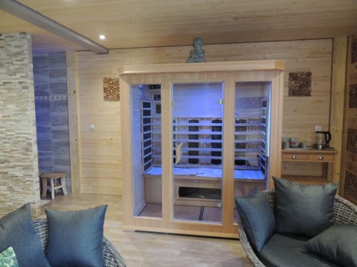 Espace détente, séjour, Sauna, bain, gîtes, fredgîtes, Alsace, Vosges. 