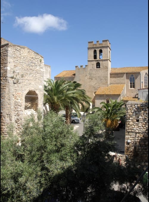 church, La Palme, village, South of france