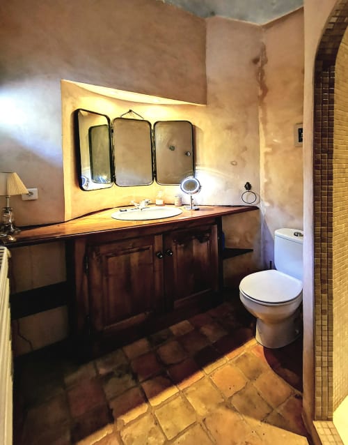 Chambre d'hôtes charme ancien - douche à l'italienne - Vaucluse - La Bastide du Farfadet
