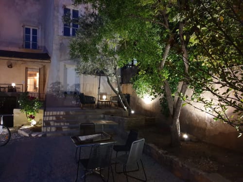 Terrasse en soirée - Maison d'hôtes Le Clos Marceau - Vacances au pied du mont ventoux