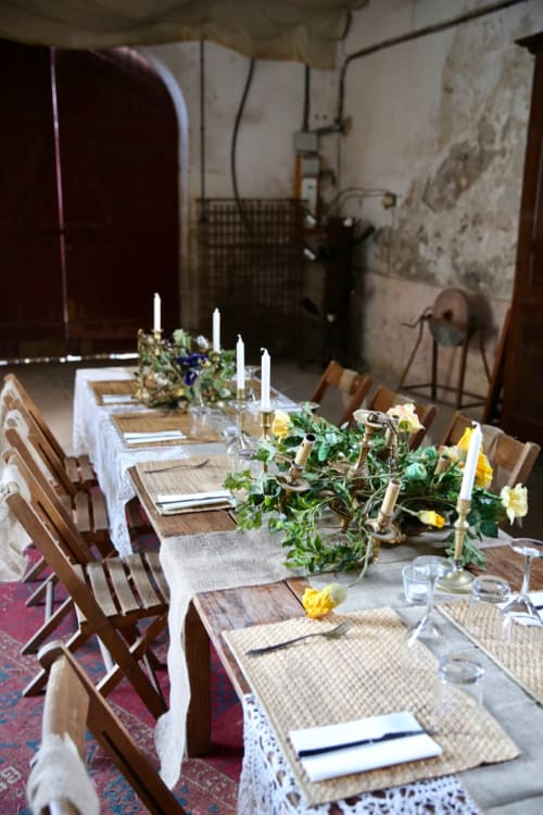 Décoration table cérémonie - Château d'Estrac - Hastingues, Landes