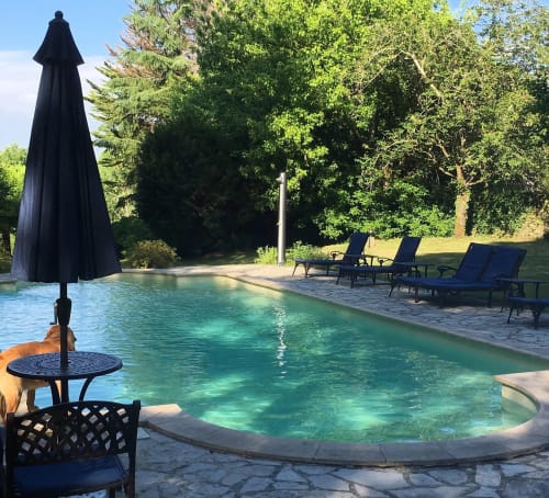 Piscine chauffée et terrasse - Château d'Estrac - Hastingues