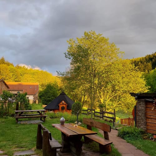 Auberge du Ruxelier Chenimenil terrasse extérieure