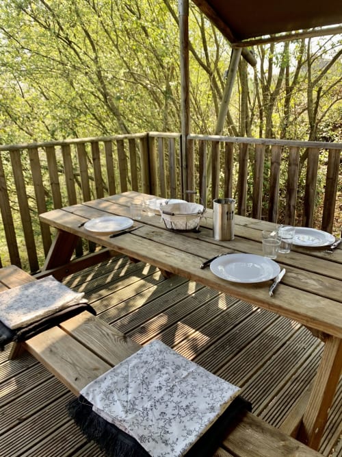 Terrasse - La tente safari - Domaine des Laminak - Bidache