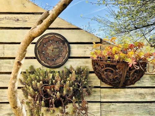 Ambiance jardin au Moulin de Pascale : décoration soignée et plantes grasses sur la terrasse du studio.