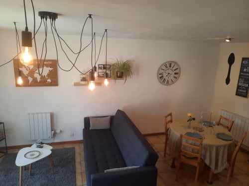 Le clos des sources - gîte La Saline pour 3 salon - location Cotentin - vacances en normandie - Calvados
