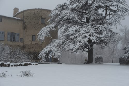 Château des Grèzes sous la neige - Agnat