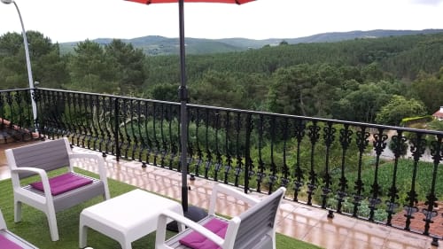 Terraza con preciosas vistas - Casa Luisa a Galleira, casa con piscina privada y vistas en Ramiras, Ourense