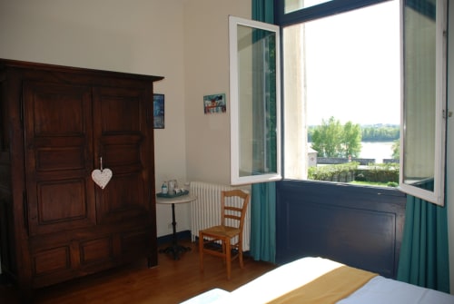 View of the Loire from the Iris room, the wardrobe and the welcome tray