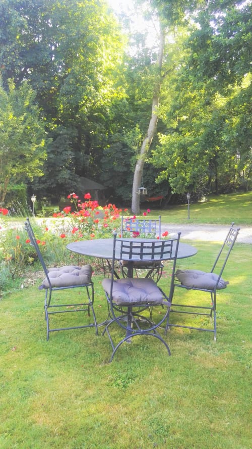 Salon de jardin - Déjeuner en été - Domaine du Plessis Grimaud, Saint-Viaud, Loire-atlantique