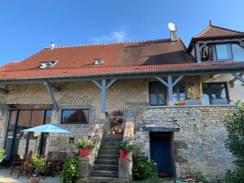 La façade Sud de la maison.