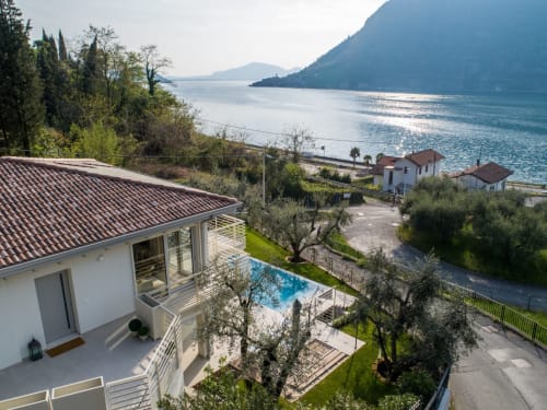 Verdolivo luxury villa with pool overlooking Lake Iseo in Sale Marasino, Italy