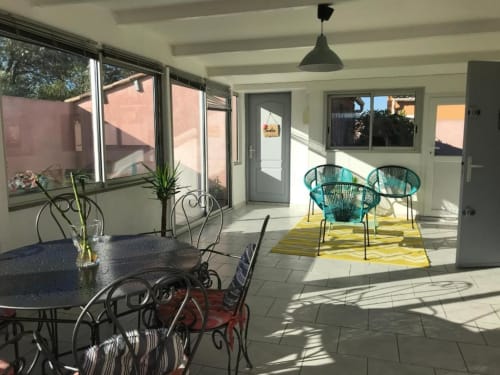 veranda maylou baan marseillan plage face à l'étang de thau et bord de mer 