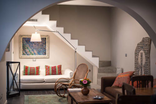 Federico II | Corte Capomazza Apartments Naples, 4 people, double bed, living room, kitchen, private bath, shower, hammam, relaxing, 2 floors, quadruple