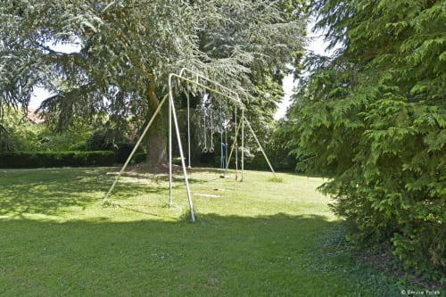 Parc, portique, La verdine, roulotte, hébergements, Aisne.