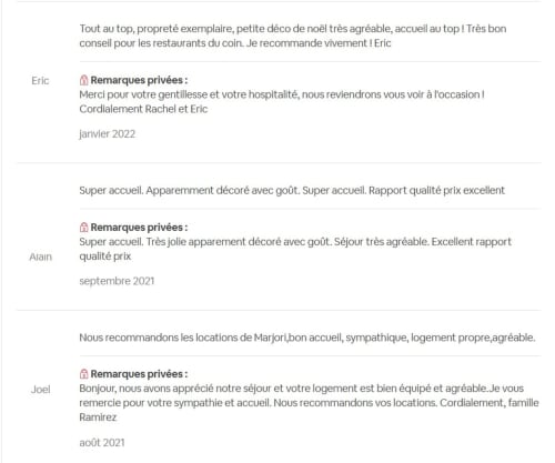 Avis clients de l'hôtel Location Marjori au Lauzet-Ubaye louant l'accueil, la décoration et le rapport qualité-prix