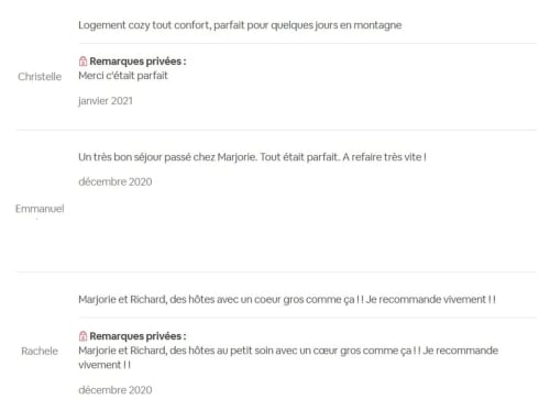 Avis de clients louant le charme douillet du MarjoRI, hôtel de montagne au Lauzet-Ubaye
