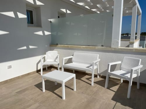 Elite Apartment Garden 03 Primo Piano | Elite Luxury Residence Case Vacanza Torre Suda, Puglia, Gallipoli, Salento, piscina, vacanze, mare, Maldive del Salento, letto matrimoniale, letti singoli, cucina, bagno privato