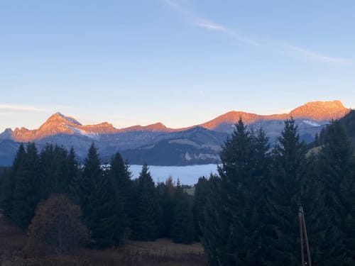 La Ferme des Georgières - Vue sur les montagnes savoyardes