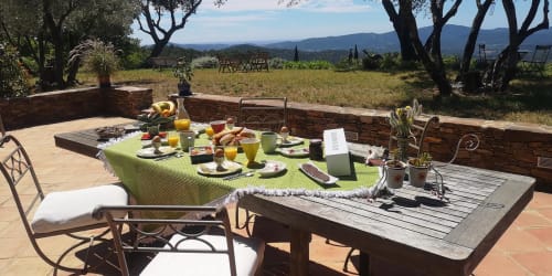 La Garde Freinet Domaine des Chenes de la Galline - Chambre d'hotes St Tropez - petit déjeuner