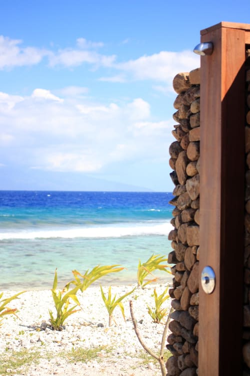 douche extérieur, moorea lodge, Tahiti