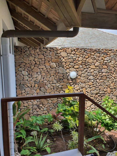 Garden, rental, villa with view FARE AUI - MOOREA LODGE French Polynesia.