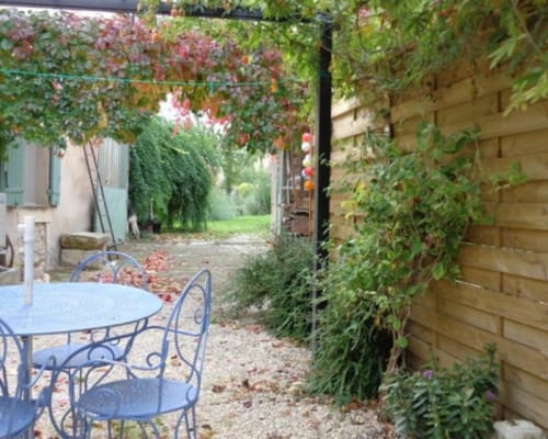 Les gîtes du Mas Gibert - La Maisonnette, son patio. Location de vacances 2/5 personnes - Hérault- 3 km de Sommières
