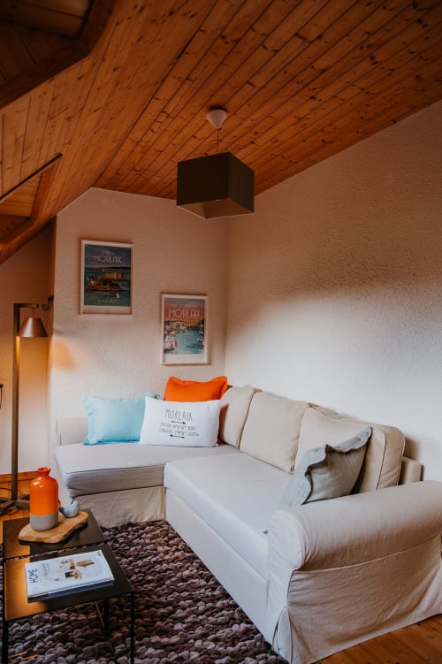 LA RIVIERE, chambre en mezzanine avec canapé lit confortable