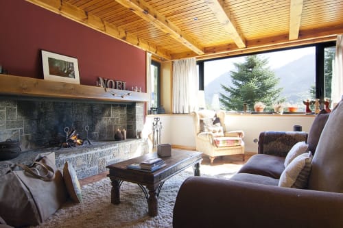 salón con chimenea, salón, chimenea
