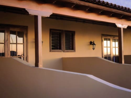 Terraces of the rooms of the accommodation in la Orotava