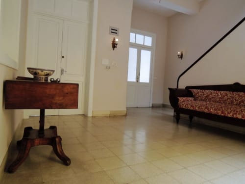 Entrance and reception of our guesthouse.