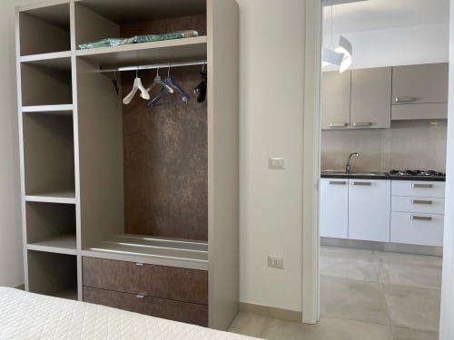 Elite Apartment Pool 02 | Elite Luxury Residence Case Vacanza Torre Suda, Puglia, Gallipoli, Salento, piscina, vacanze, mare, Maldive del Salento, letto matrimoniale, letti singoli, cucina, bagno privato