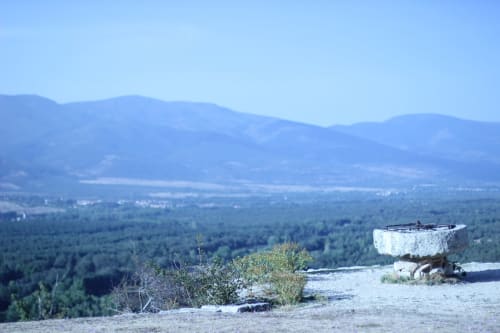 Mirador de Los Robledos y monumento al Guarda Forestal en Rascafría con vistas a todo el Valle del Lozoya.