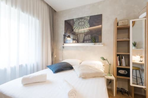 Duomo Deluxe Room| Room for 2 with one double bed and bathroom with shower. With Wi-Fi, TV and air conditioning - HB Hall, flats in the centre of Milan.