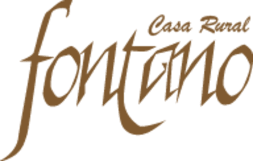 Casa Rural El Fontano logo in elegant brown script, a rural hotel in Montanchez, Spain