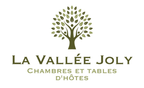 Logo La Vallée Joly avec arbre stylisé - Chambres et Tables d'Hôtes au Vast, France