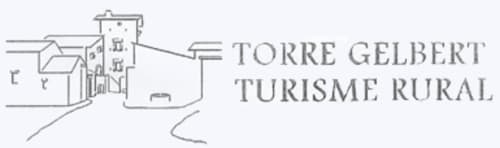 Logo de turismo rural Torre Gelbert con ilustración de torre medieval, Puigcerdà España
