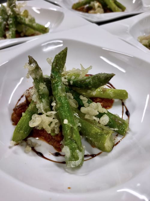 Judías verdes salteadas con ajo crujiente en El Paraje del Chef, Laroles Nevada Granada